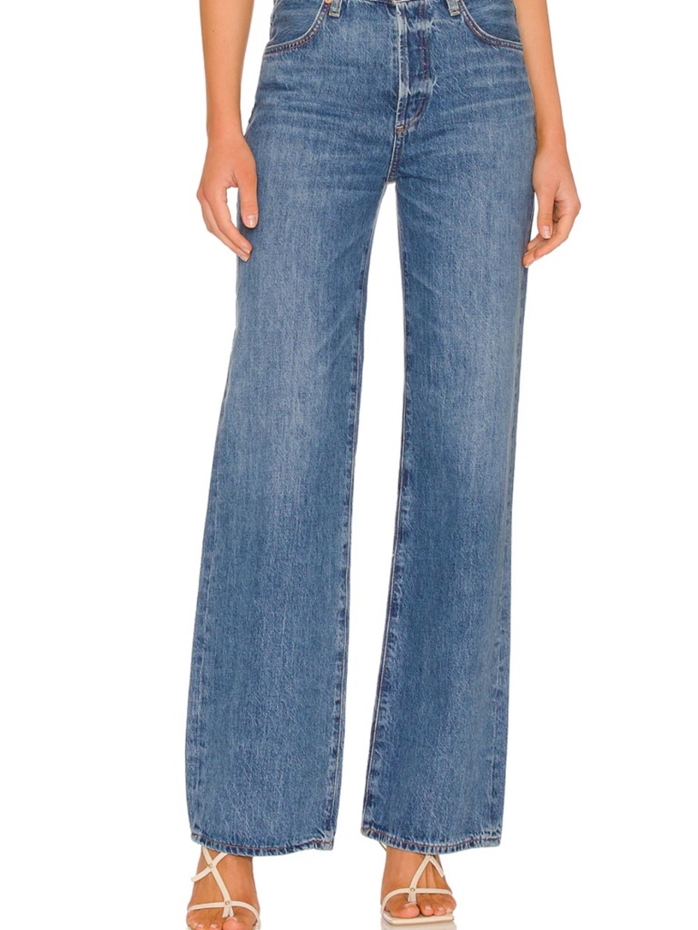 Citizens Of Humanity Annina Blue High-Rise Wide-Leg Jeans